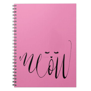 Pink Meow Cat Notebook