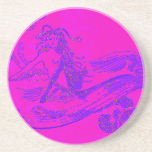 pink mermaid coaster