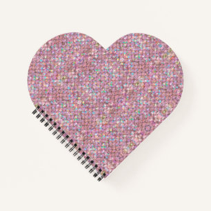 Pink Mermaid Fish Scales Holographic Elegant Glam Notebook