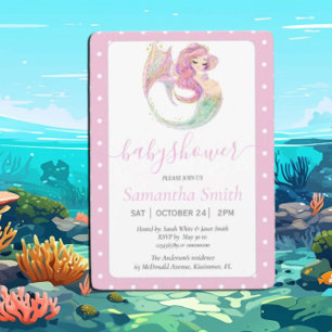 Pink Mermaid Party Baby Shower. Under The Sea.