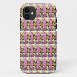 pink mermaid pattern case