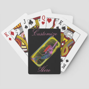 pink mermaid rising playing cards