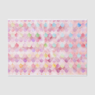 Pink Mermaid Scales Mermaid Fish Scales Pattern Tissue Paper