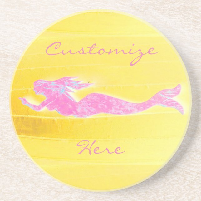 pink mermaid swimming coaster (Front)