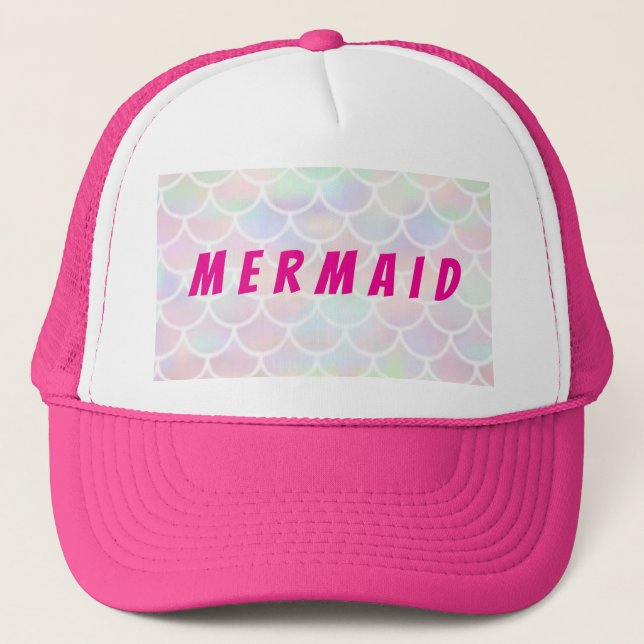 Pink Mermaid Trucker Hat (Front)