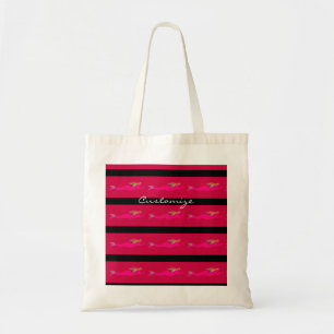 pink mermaids swimming pink tote bag