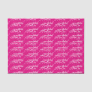 Pink Merry Christmas Happy New Year Tissue Paper