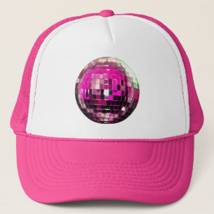 Pink Metallic Disco Ball Trucker Hat