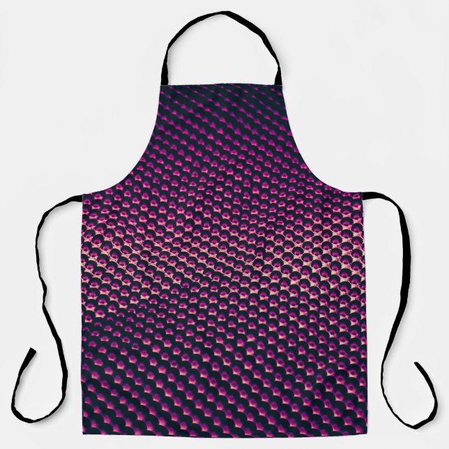 Pink metallic futuristic abstract background. apron (Front)