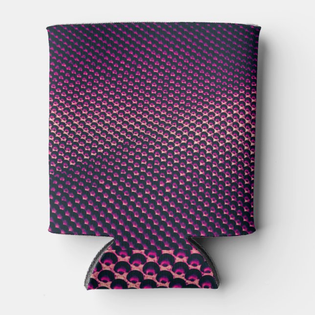 Pink metallic futuristic abstract background. can cooler (Front)