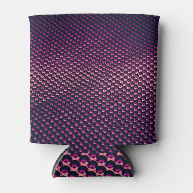 Pink metallic futuristic abstract background. can cooler (Front)
