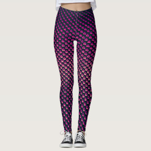 Pink metallic futuristic abstract background. leggings