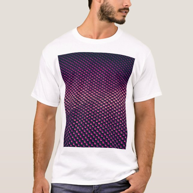 Pink metallic futuristic abstract background. T-Shirt (Front)