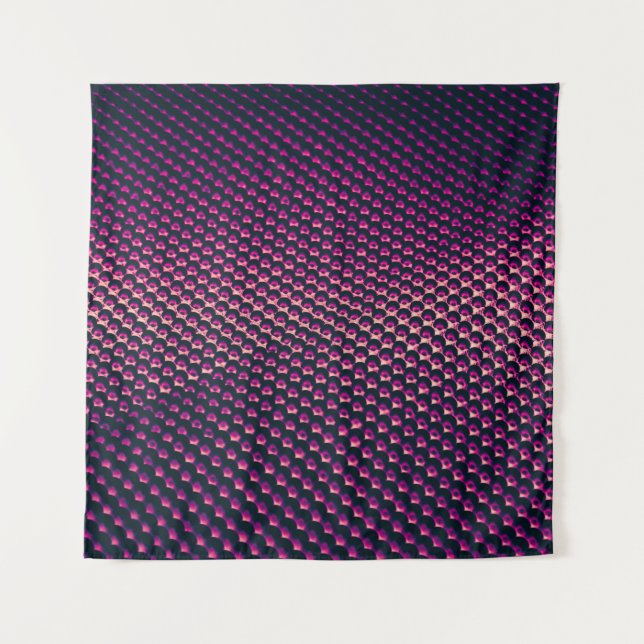 Pink metallic futuristic abstract background. tapestry (Front)