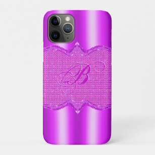 Pink Metallic Look With Diamonds Pattern iPhone 11 Pro Case