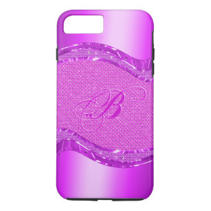 Pink Metallic Look With Diamonds Pattern iPhone 8 Plus/7 Plus Case
