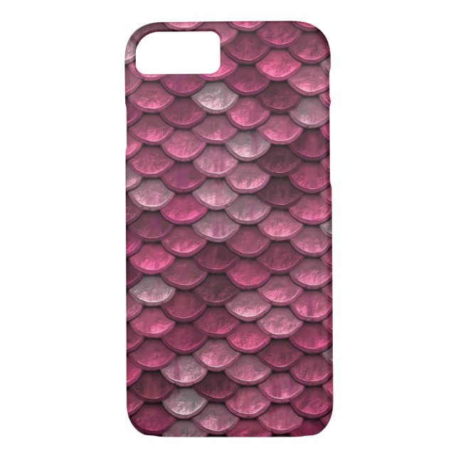 Pink Metallic Scales Texture Case-Mate iPhone Case (Back)
