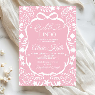 Pink Mexican Baby Shower Cielito Lindo  Invitation