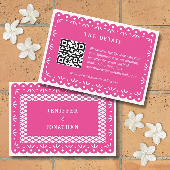 PINK MEXICAN PAPEL PICADO ENCLOUSURE CARD (Creator Uploaded)