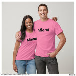 Pink Miami Men's Basic T-Shirt<br><div class="desc">Miami</div>