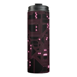pink micro chip circuit backgroundbackground,3d,ab thermal tumbler