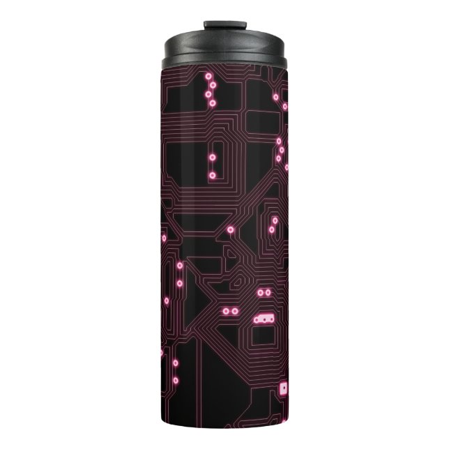 pink micro chip circuit backgroundbackground,3d,ab thermal tumbler (Front)