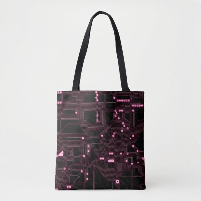 pink micro chip circuit backgroundbackground,3d,ab tote bag (Front)