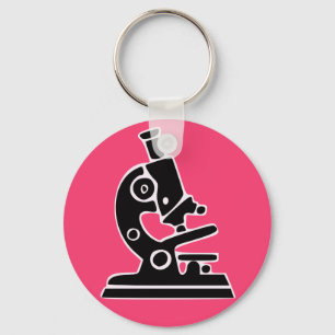 Pink Microscope Key Ring