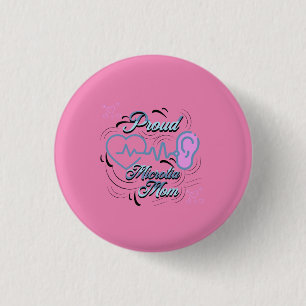 Pink Microtia 3 Cm Round Badge