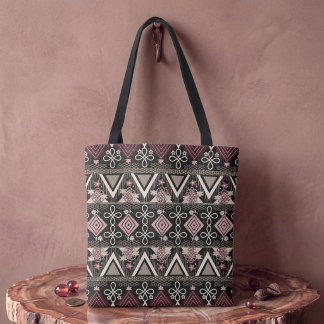 Pink Midnight Folk Art Tote Bag