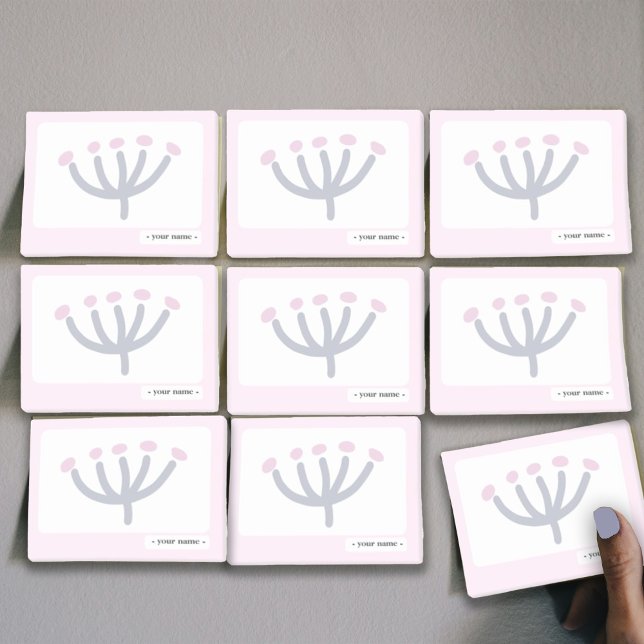 Pink Mimosa Florals Customise Stationery Post-it Notes (Creator Uploaded)