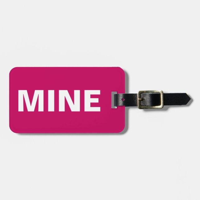 Pink Mine Luggage Tag (Front Horizontal)