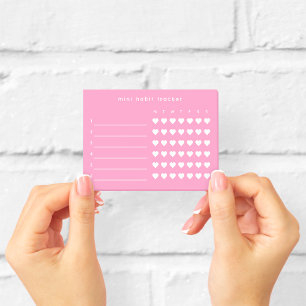 Pink Mini Habit Tracker Sticky Notes