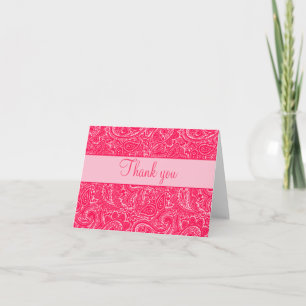 Pink Mini Paisley Note Cards