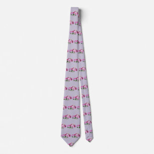 Pink Miniature Roses Tie