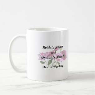 Pink Miniature Roses Wedding Supplies Coffee Mug