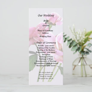 Pink Miniature Roses Wedding Supplies Program