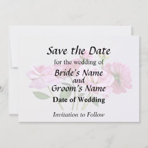 Pink Miniature Roses Wedding Supplies Save The Date