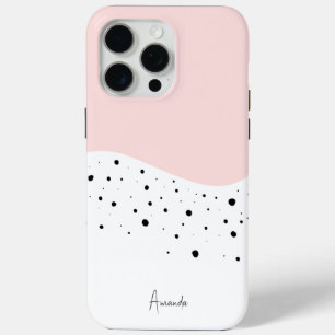 Pink minimal design  with dots Case-Mate iPhone ca iPhone 15 Pro Max Case