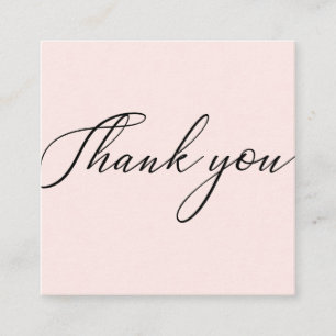 Pink Minimal Modern Thank you Business Cards