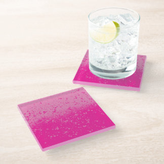 Pink Minimalism Glass Coaster