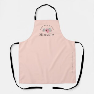 Pink Minimalist Best Mom & Chef Personalized Apron