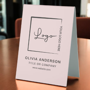 Pink Minimalist Business Logo Professional Modern