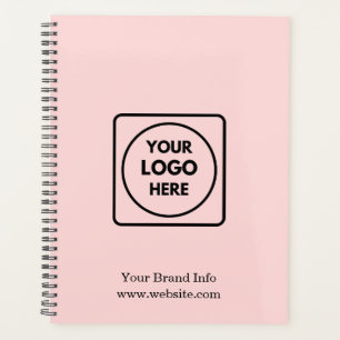 Pink Minimalist Custom Modern Business Logo Planner