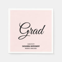 Pink Minimalist Modern Graduation Party