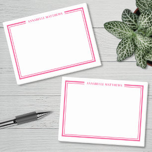 Pink Minimalist Monogram Post-it Notes