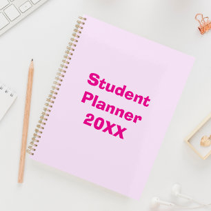 Pink Minimalist Monogrammed Weekly and Monthly Planner