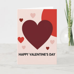 Pink Minimalist Valentines Day Card
