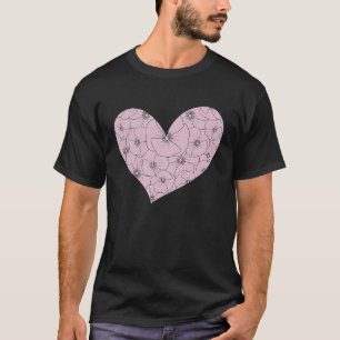 Pink Minimalistic Poppy Flowers Pastel Boho Line P T-Shirt