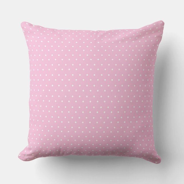 Pink/Mint Polka Dot Reversible Pillow (Front)